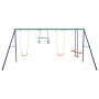 Juego de columpios con aros de gimnasia y 4 asientos acero de vidaXL, Columpios y estructuras de juegos - Ref: Foro24-92315, ...