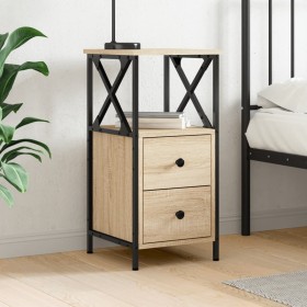 Engineered wood nightstand in Sonoma oak, 34x35.5x70 cm by vidaXL, Nightstands - Ref: Foro24-825945, Price: 68,91 €, Discount: %