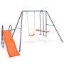 Swing set with slide and 3 orange seats by vidaXL, Swings and play structures - Ref: Foro24-91359, Price: 258,99 €, Discount: %