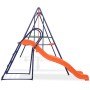 Swing set with slide and 3 orange seats by vidaXL, Swings and play structures - Ref: Foro24-91359, Price: 258,99 €, Discount: %