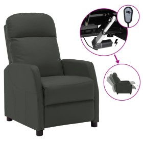 Sillón reclinable eléctrico cuero sintético gris antracita de vidaXL, Sillones - Ref: Foro24-3073737, Precio: 236,99 €, Descu...