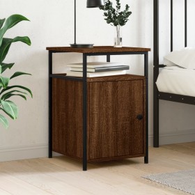 Bedside table made of brown oak plywood, measuring 40x42x60 cm. by vidaXL, Nightstands - Ref: Foro24-826041, Price: 39,99 €, ...