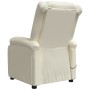 Sillón reclinable eléctrico de cuero sintético blanco de vidaXL, Sillones - Ref: Foro24-3073720, Precio: 235,90 €, Descuento: %