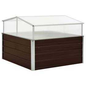 Galvanized steel brown greenhouse 100x100x85 cm by vidaXL, Pots and planters - Ref: Foro24-45711, Price: 91,27 €, Discount: %