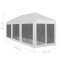 Carpa de celebraciones con 8 paredes de malla 9x3 m de vidaXL, Carpas y cenadores - Ref: Foro24-45111, Precio: 143,12 €, Desc...