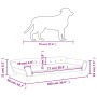 Dunkelgraues Hundebett aus Samt, 100 x 50 x 21 cm von vidaXL, Betten für Hunde - Ref: Foro24-172007, Preis: 81,87 €, Rabatt: %