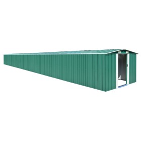 Green galvanized steel garden shed 257x990x181 cm by vidaXL, Sheds - Ref: Foro24-47036, Price: 1,00 €, Discount: %