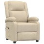 Sillón reclinable eléctrico de tela crema de vidaXL, Sillones - Ref: Foro24-3073726, Precio: 275,42 €, Descuento: %