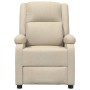 Sillón reclinable eléctrico de tela crema de vidaXL, Sillones - Ref: Foro24-3073726, Precio: 275,42 €, Descuento: %