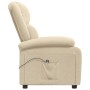 Sillón reclinable eléctrico de tela crema de vidaXL, Sillones - Ref: Foro24-3073726, Precio: 275,42 €, Descuento: %