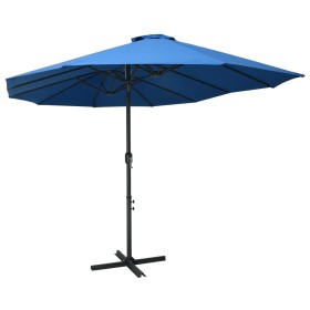 Garden umbrella with blue aluminum pole 460x270 cm by vidaXL, Umbrellas - Ref: Foro24-47303, Price: 163,57 €, Discount: %