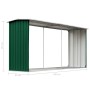 Wood storage box made of green galvanized steel, 30x92x153 cm. by vidaXL, Accessories for bags and firewood holders - Ref: Fo...