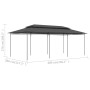 Anthrazitgrauer Pavillon 600x298x270 cm von vidaXL, Zelte und Pavillons - Ref: Foro24-47965, Preis: 219,99 €, Rabatt: %