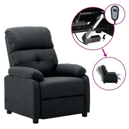 Sillón reclinable eléctrico de tela gris oscuro de vidaXL, Sillones - Ref: Foro24-3073803, Precio: 178,83 €, Descuento: %