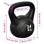 24 kg Kettlebell by vidaXL, free weight - Ref: Foro24-90293, Price: 79,99 €, Discount: %