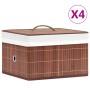 Bamboo storage boxes 4 units brown by vidaXL, Storage baskets - Ref: Foro24-320768, Price: 45,12 €, Discount: %