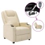 Sillón reclinable eléctrico de cuero sintético blanco crema de vidaXL, Sillones - Ref: Foro24-3073789, Precio: 258,19 €, Desc...