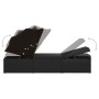 Sun lounger with black synthetic rattan canopy and cushion by vidaXL, Loungers - Ref: Foro24-46249, Price: 193,36 €, Discount: %