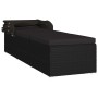 Sun lounger with black synthetic rattan canopy and cushion by vidaXL, Loungers - Ref: Foro24-46249, Price: 193,36 €, Discount: %