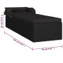 Sun lounger with black synthetic rattan canopy and cushion by vidaXL, Loungers - Ref: Foro24-46249, Price: 192,99 €, Discount: %