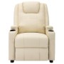 Sillón reclinable eléctrico de cuero sintético blanco crema de vidaXL, Sillones - Ref: Foro24-3073789, Precio: 258,19 €, Desc...