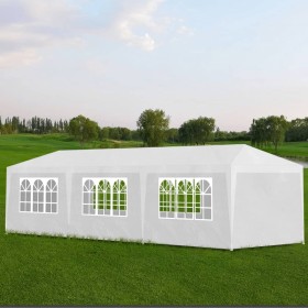 Weißes Partyzelt 3x9 m von vidaXL, Zelte und Pavillons - Ref: Foro24-90338, Preis: 174,99 €, Rabatt: %