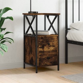 Engineered wood smoked oak bedside table 34x35.5x70cm by vidaXL, Nightstands - Ref: Foro24-825947, Price: 59,60 €, Discount: %