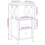 Mesita de noche madera de ingeniería roble ahumado 34x35,5x70cm de vidaXL, Mesitas de noche - Ref: Foro24-825947, Precio: 59,...