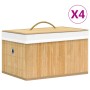 Bambus-Aufbewahrungsboxen 4 Einheiten von vidaXL, Aufbewahrungskörbe - Ref: Foro24-320765, Preis: 56,99 €, Rabatt: %