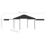 Pavillon mit doppelt ausziehbarem Dach Anthrazit 3x3x2,75m 180g/m² von vidaXL, Zelte und Pavillons - Ref: Foro24-48004, Preis...