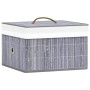 Cajas de almacenamiento de bambú 4 unidades gris de vidaXL, Cestas para almacenaje - Ref: Foro24-320767, Precio: 47,50 €, Des...