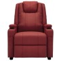 Sillón reclinable eléctrico de cuero sintético rojo tinto de vidaXL, Sillones - Ref: Foro24-3073792, Precio: 260,99 €, Descue...