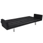 Sofá cama con reposabrazos de cuero artificial negro de vidaXL, Sofás - Ref: Foro24-242214, Precio: 288,50 €, Descuento: %