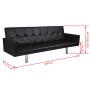 Schwarzes Schlafsofa aus Kunstleder mit Armlehnen von vidaXL, Sofas - Ref: Foro24-242214, Preis: 288,50 €, Rabatt: %