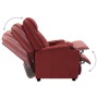 Sillón reclinable eléctrico de cuero sintético rojo tinto de vidaXL, Sillones - Ref: Foro24-3073792, Precio: 260,99 €, Descue...