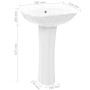 Lavabo de pie de cerámica blanco 580x510x200 mm de vidaXL, Lavabos - Ref: Foro24-143005, Precio: 197,67 €, Descuento: %