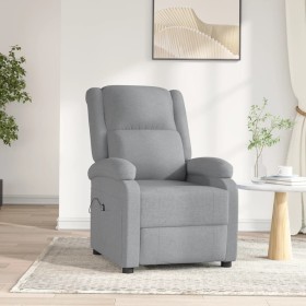 Sillón reclinable eléctrico tela gris claro de vidaXL, Sillones - Ref: Foro24-3073727, Precio: 207,99 €, Descuento: %