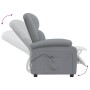 Sillón reclinable eléctrico tela gris claro de vidaXL, Sillones - Ref: Foro24-3073727, Precio: 207,21 €, Descuento: %