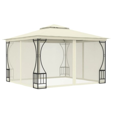 Gazebo with cream nets 300x300x265 cm by vidaXL, Tents and gazebos - Ref: Foro24-48595, Price: 355,99 €, Discount: %