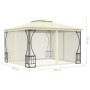 Cenador con redes color crema 300x300x265 cm de vidaXL, Carpas y cenadores - Ref: Foro24-48595, Precio: 354,78 €, Descuento: %