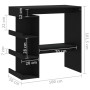 Black plywood storage shelf bar table 100x50x101.5 cm by vidaXL, Kitchen and dining tables - Ref: Foro24-809450, Price: 88,79...