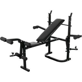 Schwarze Hantelbank für das Fitnessstudio von vidaXL, Gewichthebermaschinen - Ref: Foro24-90138, Preis: 192,04 €, Rabatt: %