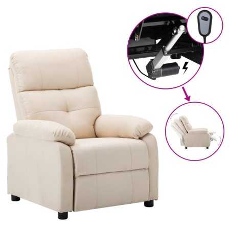 Cream Fabric Electric Recliner by vidaXL, Armchairs - Ref: Foro24-3073811, Price: 305,99 €, Discount: %