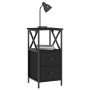 Mesita de noche madera contrachapada negra 34x35,5x70 cm de vidaXL, Mesitas de noche - Ref: Foro24-825943, Precio: 60,99 €, D...