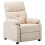 Sillón reclinable eléctrico de tela crema de vidaXL, Sillones - Ref: Foro24-3073811, Precio: 305,98 €, Descuento: %