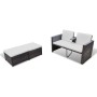 Set muebles de jardín 4 piezas y cojines ratán sintético marrón de vidaXL, Conjuntos de jardín - Ref: Foro24-40736, Precio: 3...