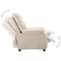 Sillón reclinable eléctrico de tela crema de vidaXL, Sillones - Ref: Foro24-3073811, Precio: 305,98 €, Descuento: %