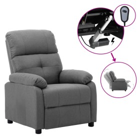 Sillón reclinable eléctrico tela gris claro de vidaXL, Sillones - Ref: Foro24-3073802, Precio: 234,99 €, Descuento: %