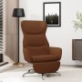 Sillón de relax con reposapiés tela de microfibra marrón de vidaXL, Sillones - Ref: Foro24-3097478, Precio: 111,01 €, Descuen...