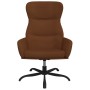 Sillón de relax con reposapiés tela de microfibra marrón de vidaXL, Sillones - Ref: Foro24-3097478, Precio: 111,01 €, Descuen...